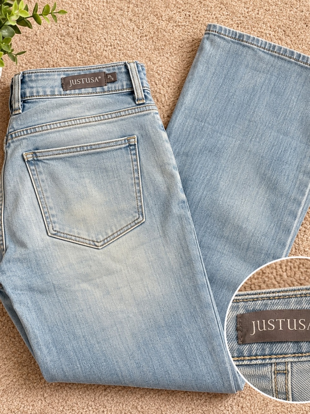 Just USA Light Wash Flare Bootcut Jeans Size 29/8